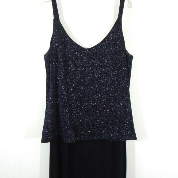 ALEX EVENINGS gorgeous maxi evening party dress. Sparkles are multicolored. - Picture 2 of 7